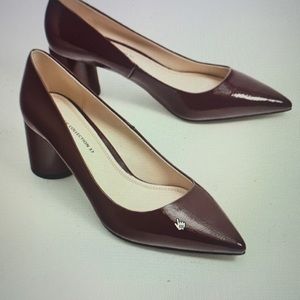 Zara burgundy mid-heel Size 38